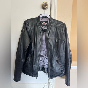 Authentic Black Womans Harley-Davidson Leather Jacket